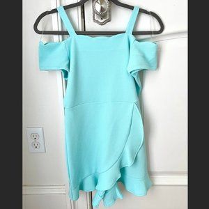 Rare Editions Big Girls Textured Faux Wrap Romper